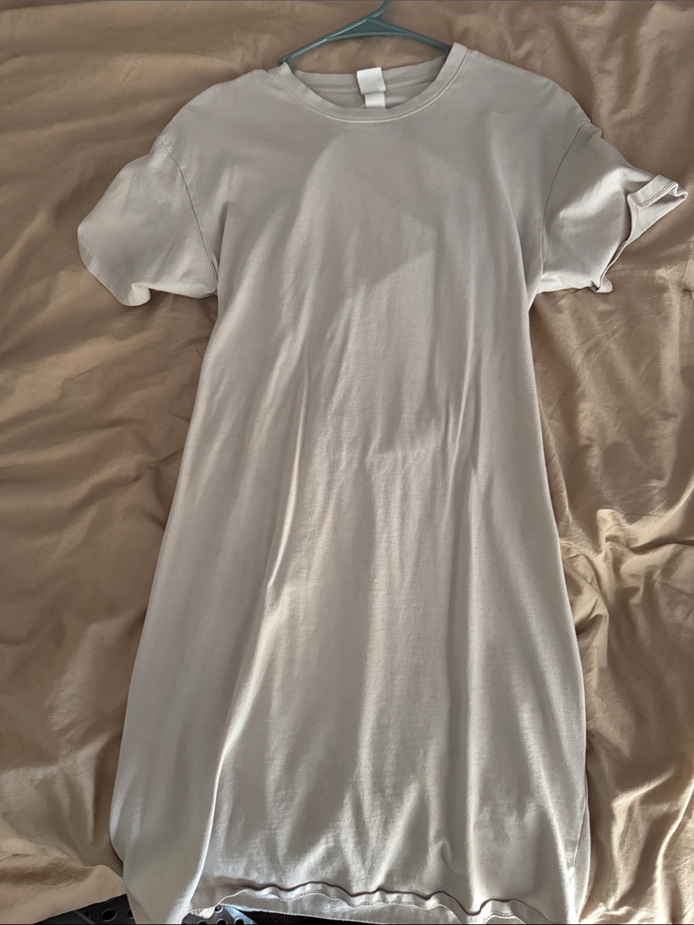 H&M White Mini T-Shirt Dress